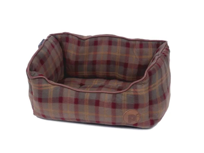 Petface Country Check Square Dog Bed-1
